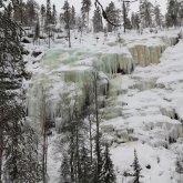 Besuch der gefrorenen Wasserfälle im Korouoma Nationalpark